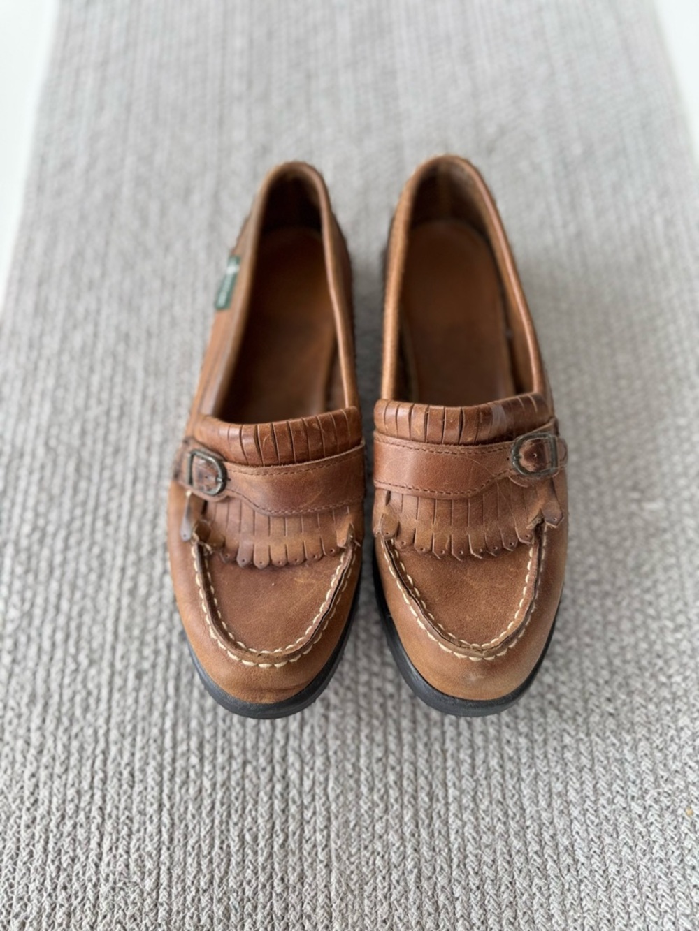 Eastland Women's Brown Leather Kiltie Loafers